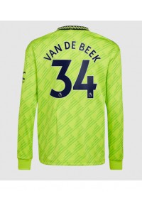 Fotbalové Dres Manchester United Donny van de Beek #34 Třetí Oblečení 2022-23 Dlouhý Rukáv